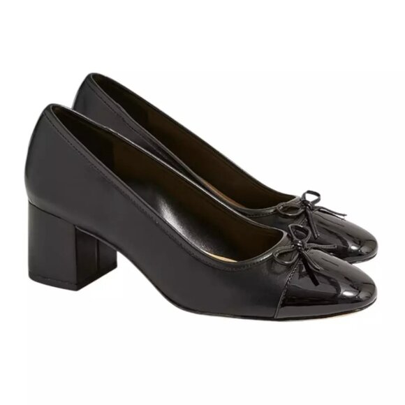 J. Crew Factory Black Block Heel Pumps - Picture 1 of 16